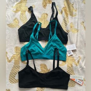 Bundle of 3 Target Bralettes - Auden / Colsie - NWT - Size Large XL / teal Black